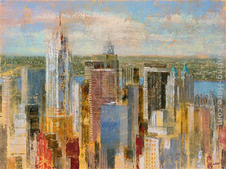 Cityscape II painting - Michael Longo Cityscape II art painting
